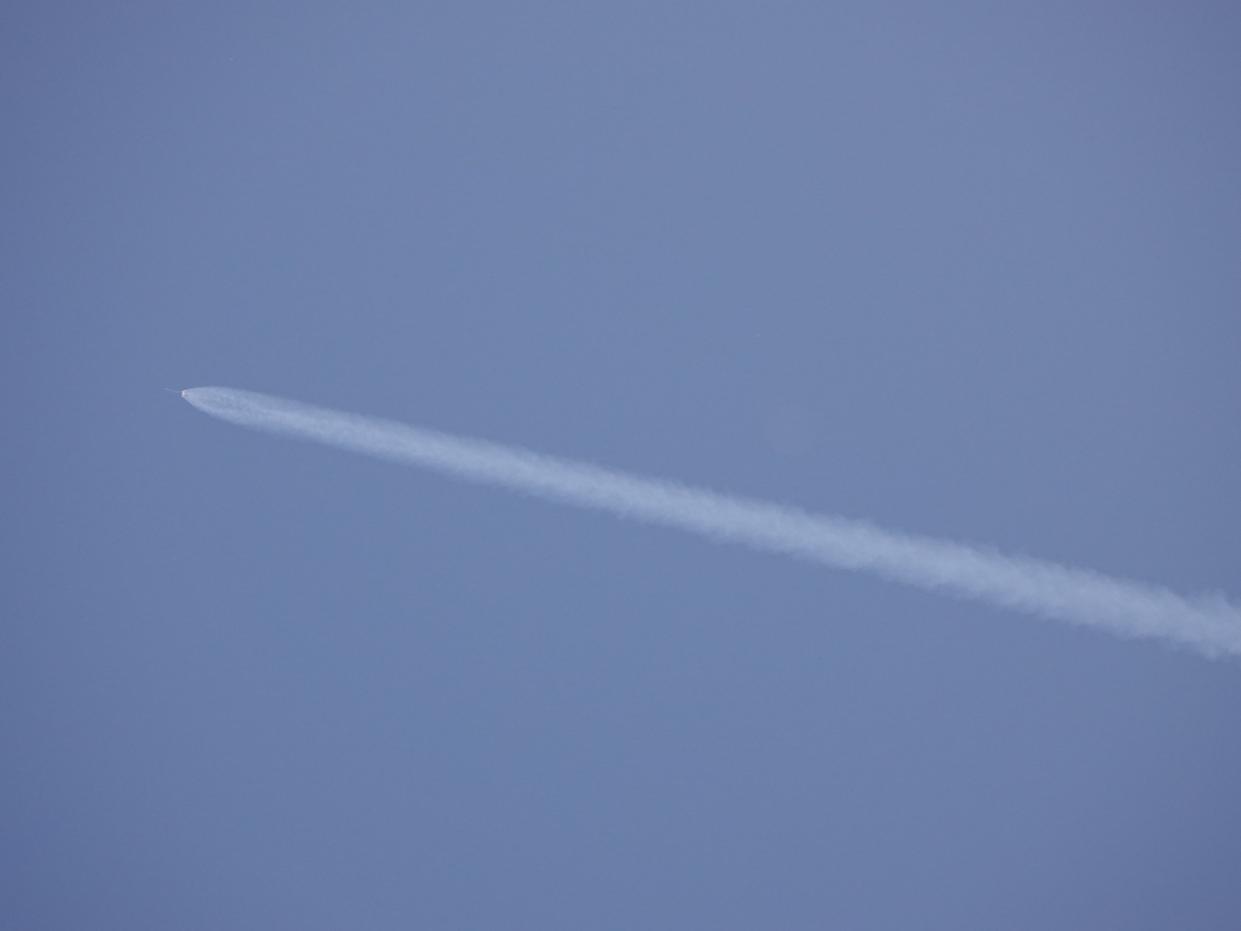 The plume from a SpaceX Falcon 9 rocket that launched from Vandenberg Space Force Base Friday afternoon could be seen in relatively clear skies along the Central Coast.