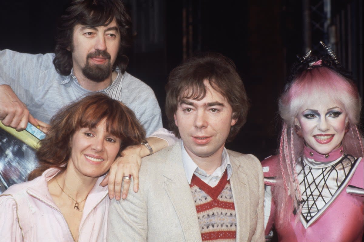 Director Trevor Nunn, far left, with choreographer Arlene Phillips, composer Andrew Lloyd Webber and performer Stephanie Lawrence (Getty)