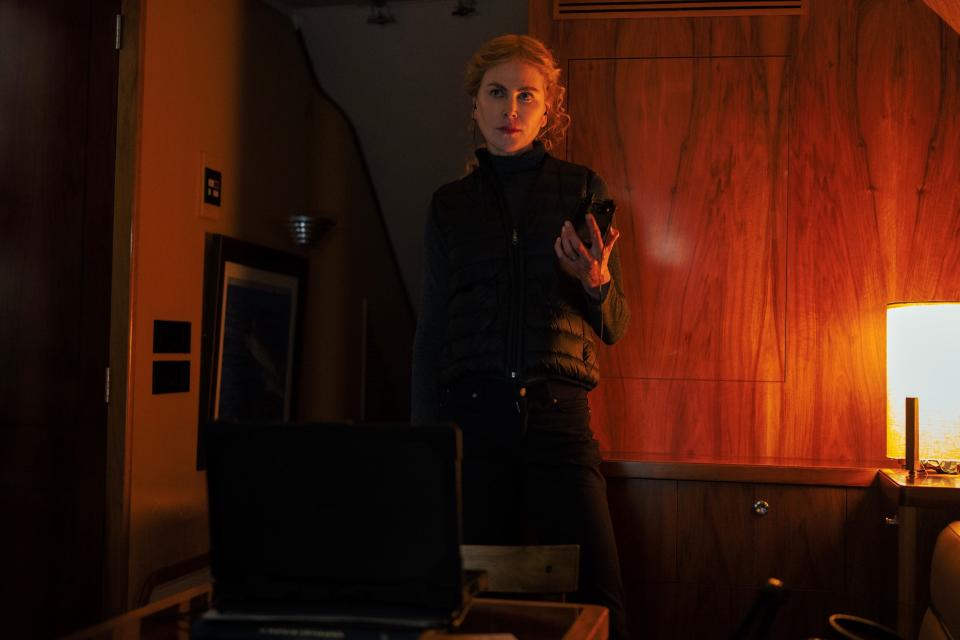 Nicole Kidman as Kaitlyn Meade working the comms from a yacht in the finale of "Special Ops: Lioness."
