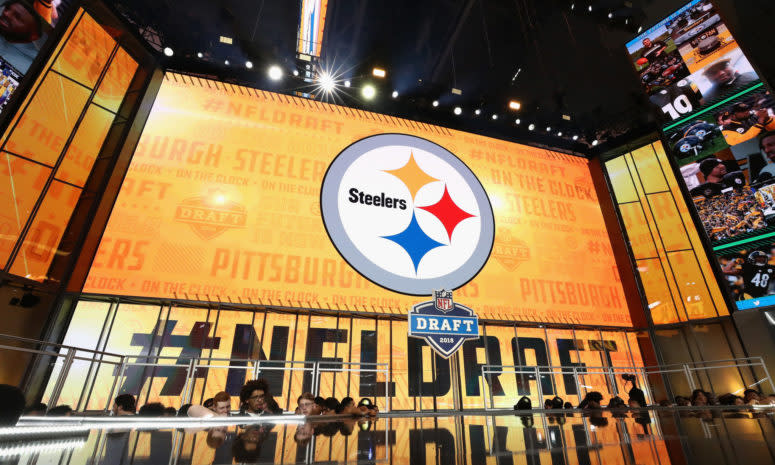 A general view of the stage at the NFL Draft as the Steelers are set to pick.