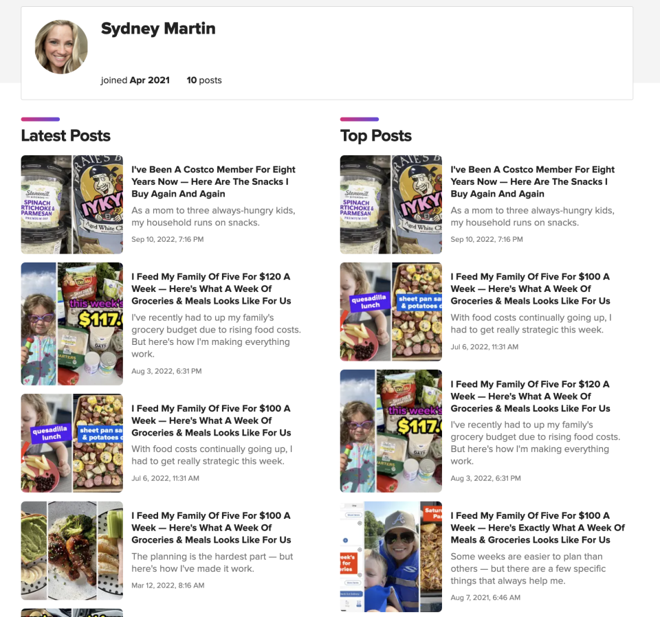 Sydney's articles on BuzzFeed