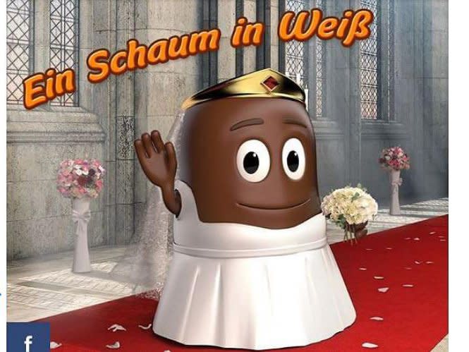 The image suggested a comparison between Meghan Markle and a chocolate bride: Facebook