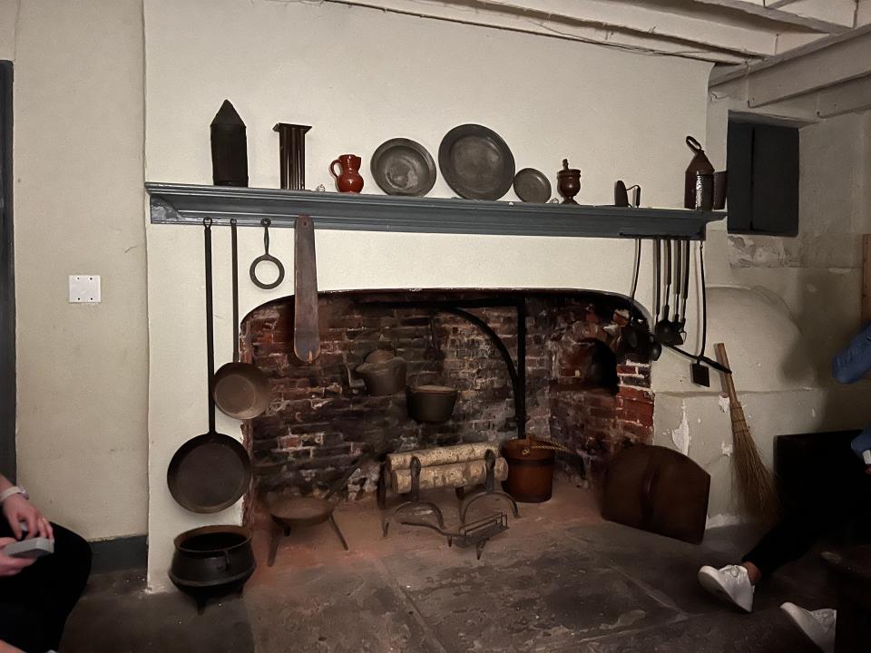 The kitchen in the basement of the Morris-Jumel Mansion.