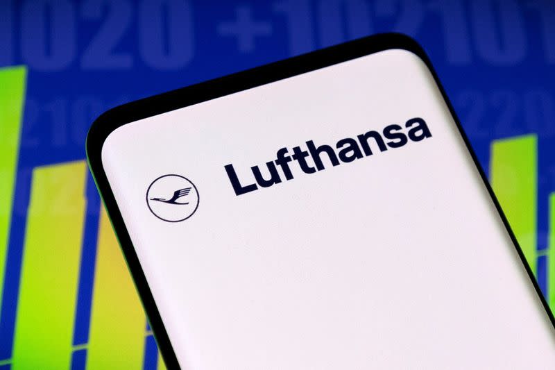 Illustration shows Lufthansa logo