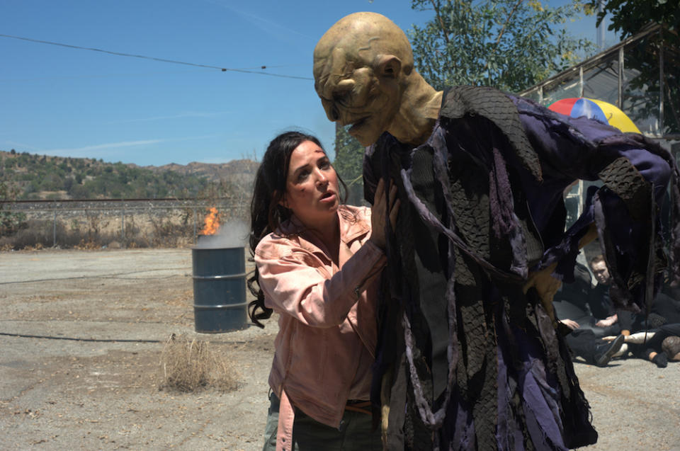 BETTER THINGS "Holding" Episode 2 (Airs Thursday, March 7, 10:00 pm/ep) -- Pictured: (l-r) Pamela Adlon as Sam Fox, Doug Jones as Creature. CR: Suzanne Tenner/FX