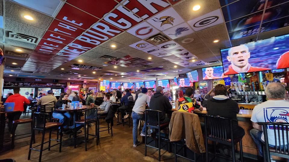 Fans ready for the match between USA and Wales in the World Cup inside the Gateway Casino and Lounge in Sioux Falls on Nov. 21, 2022.