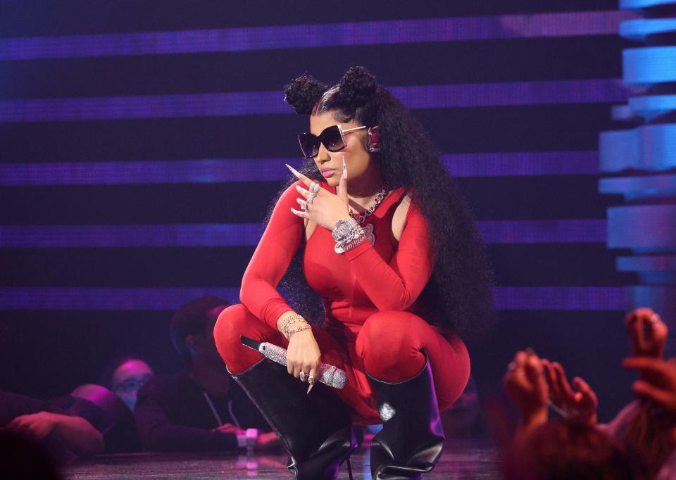 Nicki Minaj performs onstage during the 2023 MTV Video Music Awards at Prudential Center on Sept. 12, 2023 in Newark, New Jersey.
