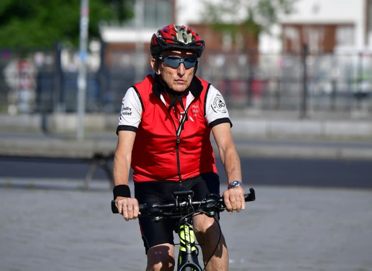 Israeli Paul Alexander is doing the 600-mile (1,000-kilometre) bike journey from Berlin to London