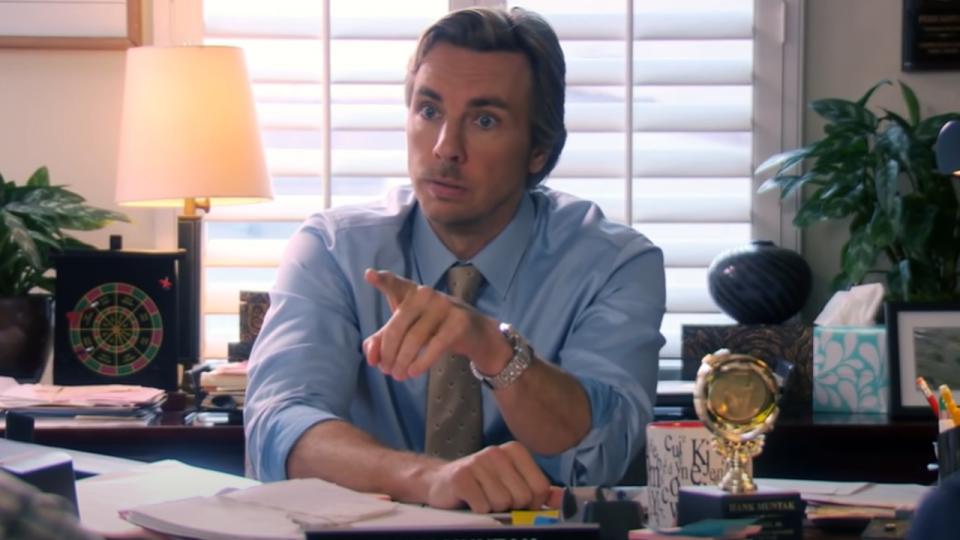 Dax Shepard pointing on Parks and Recreation.