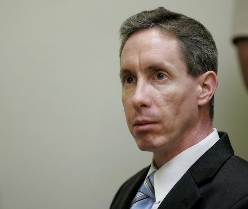 Warren Jeffs watches the proceedings during his trial on September 19, 2007 in St. George, Utah (Getty Images)