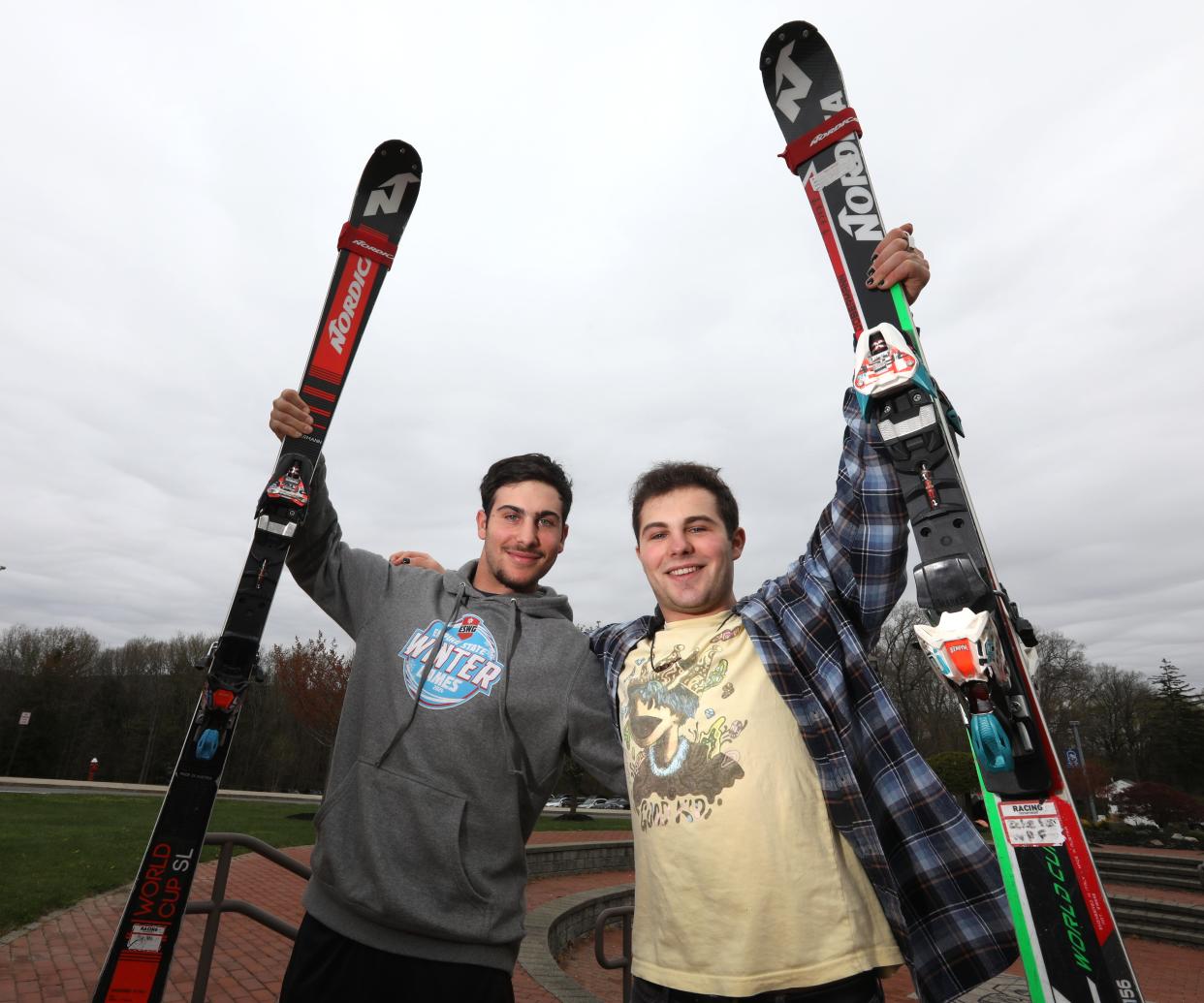 Suffern skiing brothers Michah, left and Zeke Fox are the Rockland Skiers of the Year April 19, 2024.