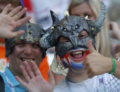 <p>Iceland fans give us a thumbs up </p>