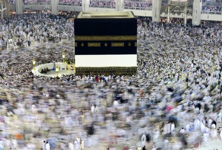 Muslim pilgrims circle the Kaaba at the Grand mosque in Mecca. REUTERS/Ahmed Jadallah