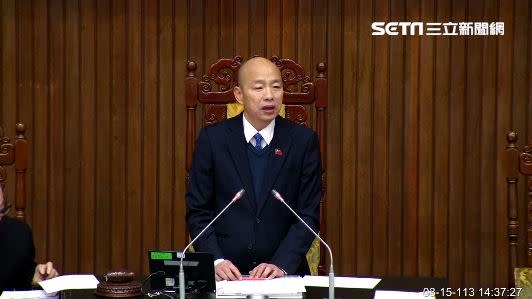 立法院長韓國瑜近來民調上揚。