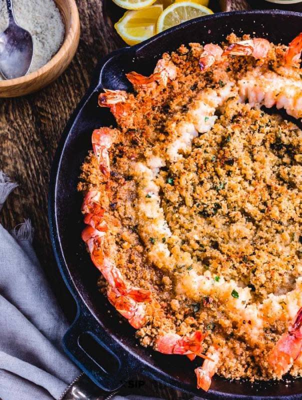 <p>Sip And Feast</p><p>Shrimp oreganata is one of those dishes that seems difficult, but is actually super easy to make. Get some good quality shrimp and a few other ingredients and you will have this awesome dish ready in no time!</p><p><strong>Get the recipe: <a href="https://www.sipandfeast.com/shrimp-oreganata/" rel="nofollow noopener" target="_blank" data-ylk="slk:Shrimp Oreganata;elm:context_link;itc:0;sec:content-canvas" class="link rapid-noclick-resp">Shrimp Oreganata</a></strong></p>