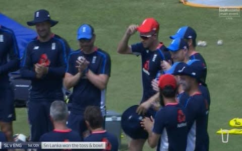 Olly Stone gets his cap - Credit: Sky
