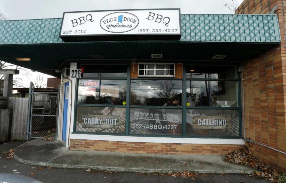 Blue Door Smokehouse on Walton Avenue in Lexington, Ky., opened in 2014 and is one of Lexington’s most popular BBQ restaurants, often selling out of their meats.