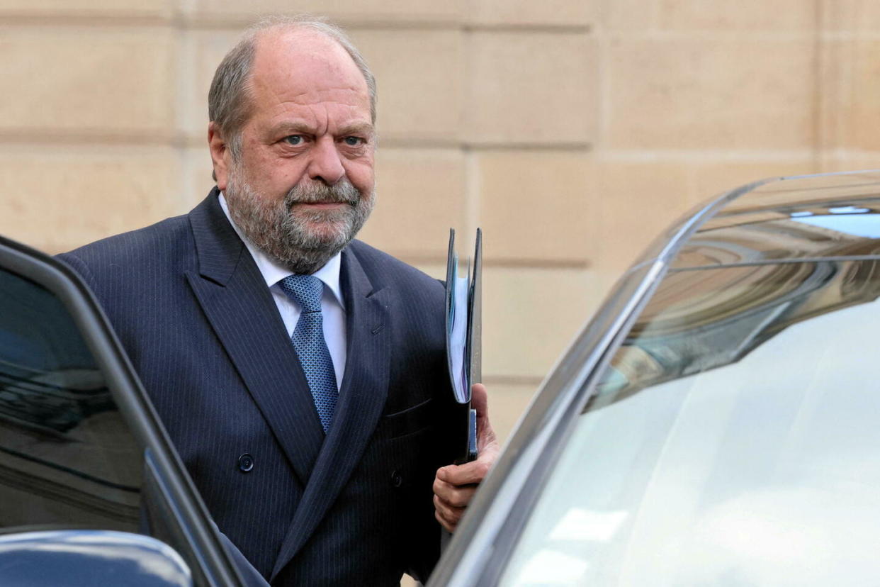 Éric Dupond-Moretti sortant du conseil des ministres à l'Élysée, le 10 avril 2024.  - Credit:Manon Cruz - Reuters