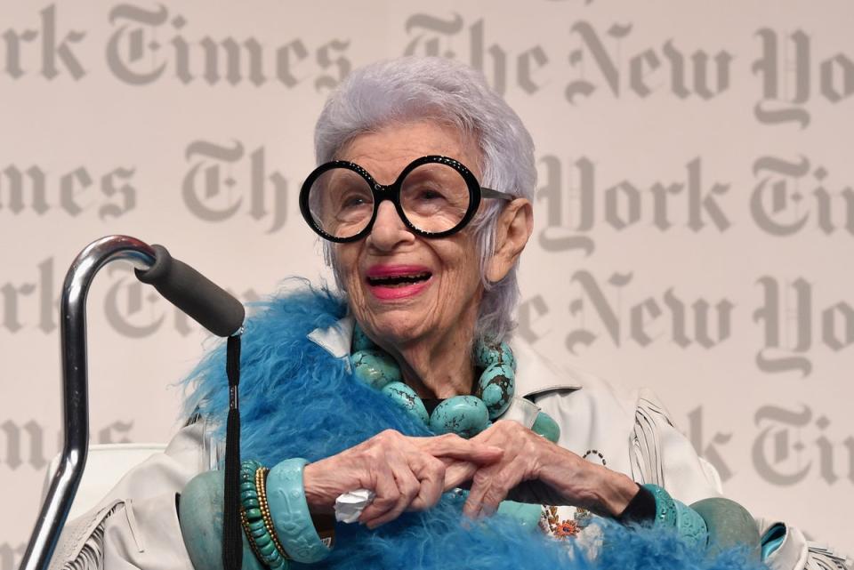 Apfel at a conference in Palm Beach, Florida in 2014 (Getty Images)