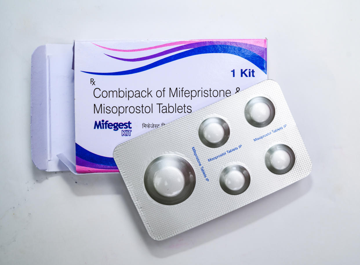 A pack of mifepristone.