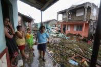 <p>Damaged buildings are seen in Punta Alegre, northern coast of Ciego de Avila province of Cuba after Hurricane Irma passed through the area on Sept. 11, 2017. (Photo: Yander Zamora/Anadolu Agency/Getty Images) </p>