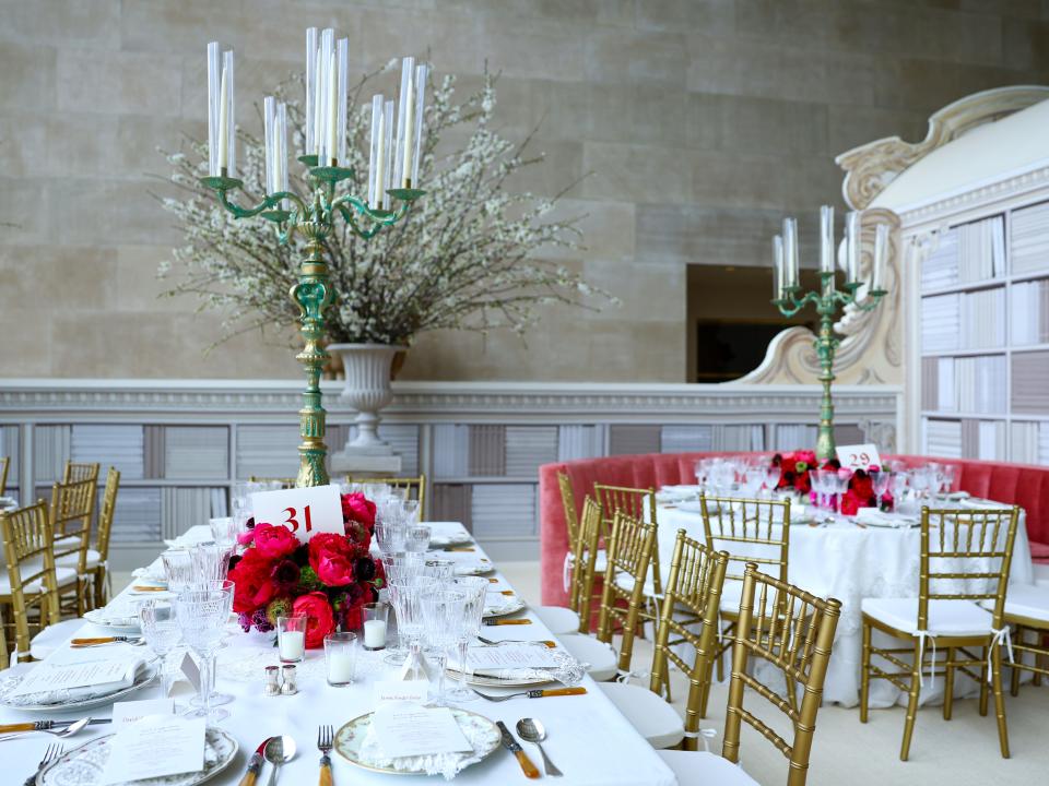 An interior view during The 2023 Met Gala Celebrating "Karl Lagerfeld: A Line Of Beauty" at The Metropolitan Museum of Art on May 1, 2023