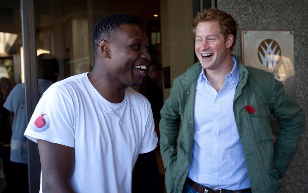 Prince Harry with former Marine commando Ben McBean, who he has praised in his memoir - David Parry/PA