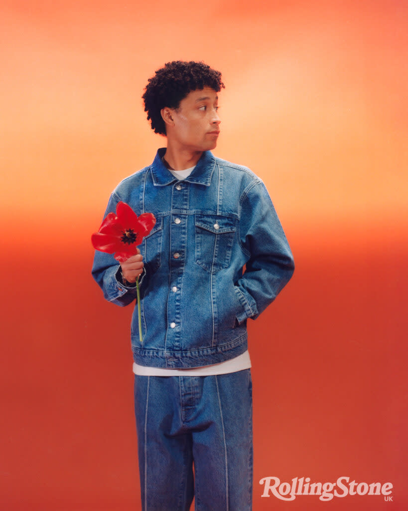 Loyle wears denim jacket and jeans both by Corteiz Rules the World, t-shirt by Pro-Club at Blacksmiths, 1858 Geosphere 0 Oxygen The 8000 42mm watch by Montblanc, ring by Pawnshop, Torhill hi boots by Clarks. (Picture: Michelle Helena Janssen)