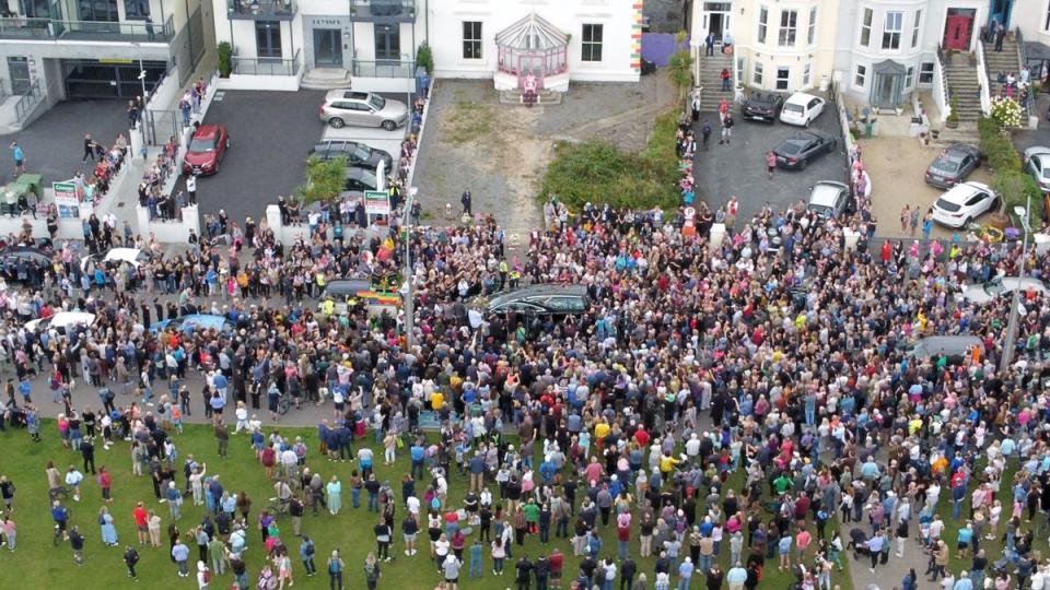 Crowds gathered for O’Connor’s funeral procession (PA)