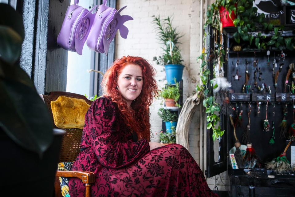 Antoinette Beatty owns the Raven's Roost Boutique on Main Street in downtown New Albany. She also started a monthly Witches Market on the third Saturday of the month where local artists sell pagan and witch's wares.  Jan. 13, 2023 