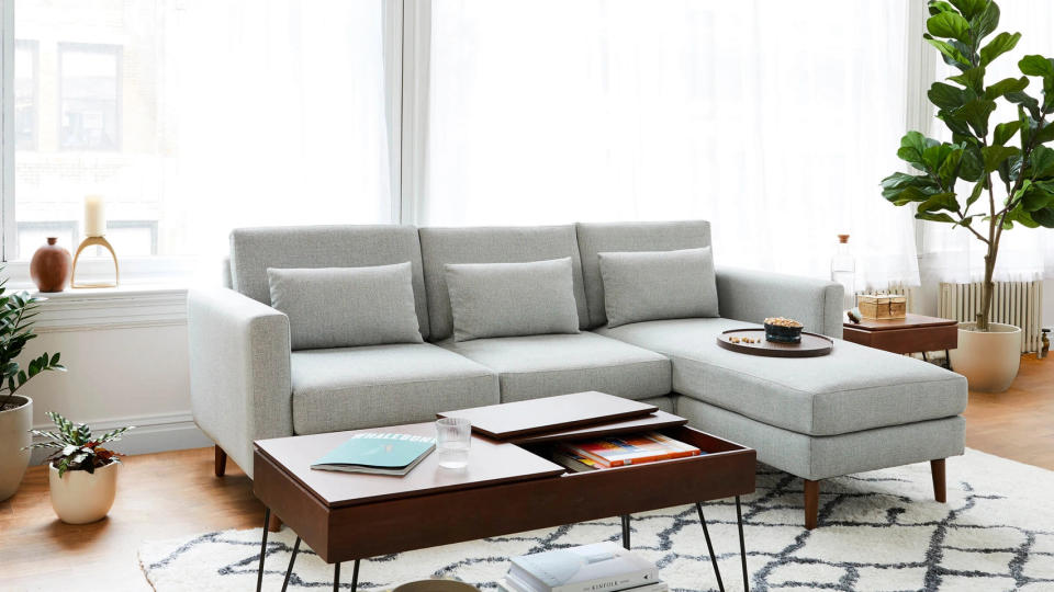 Burrow furniture finally ships to Canada, and we have a discount code. Image via Burrow.