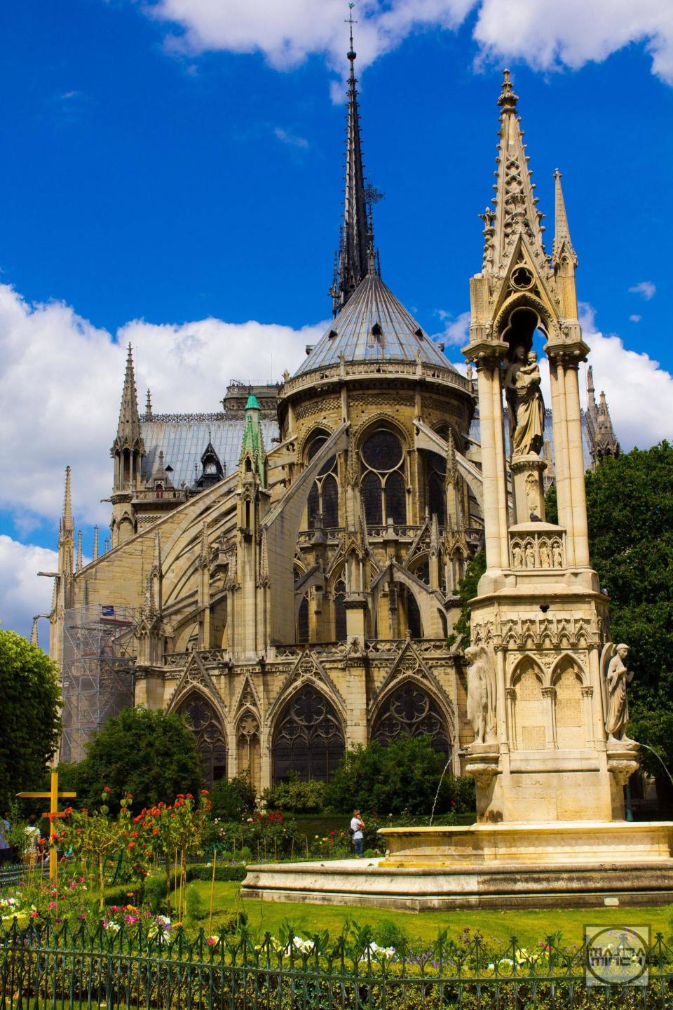 Back of Notre Dame in Paris is just as nice as the front.