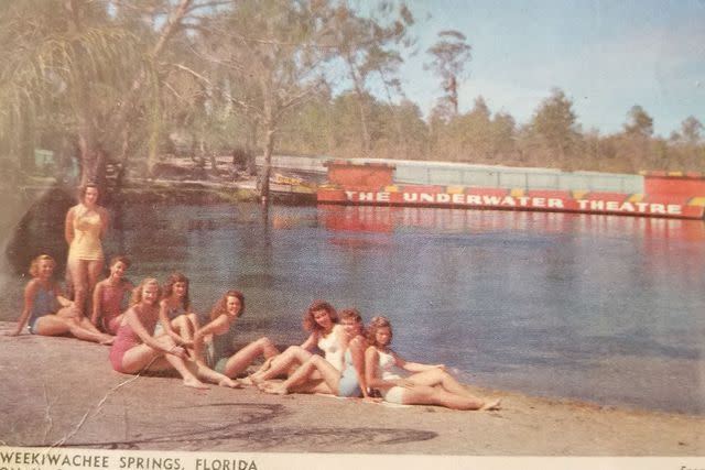 <p>Courtesy of Dianne&#39;s daughter Debbie McDonald</p> The first postcard in color of the Weeki Wachee Mermaids. Dianne is third from the right.