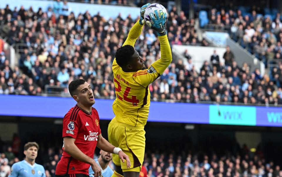 Andre Onana rettet den Ball