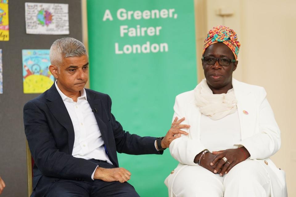 Mayor of London Sadiq Khan with Rosamund Adoo-Kissi-Debrah (PA Wire)