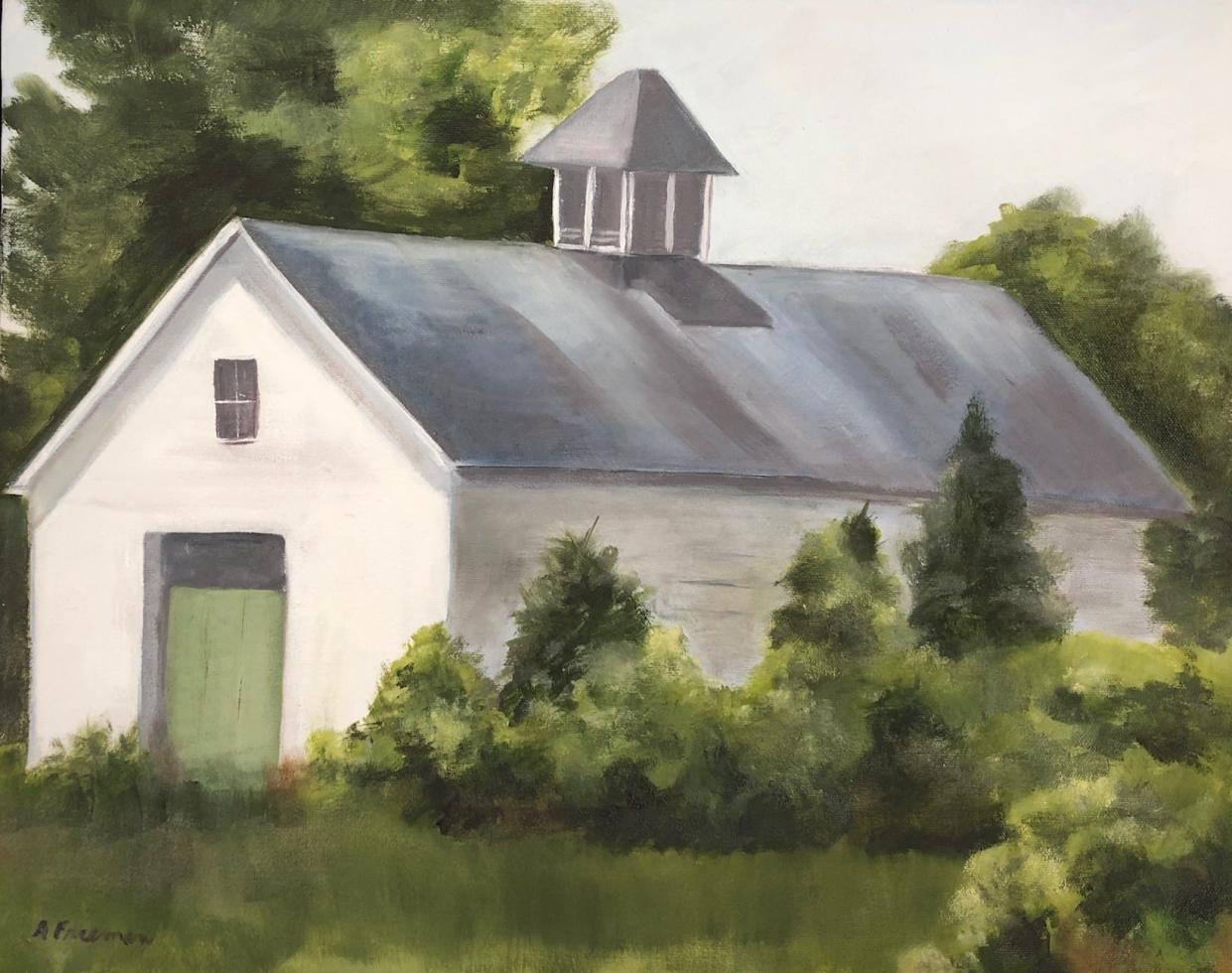 Barn, an oil by Anita Freeman