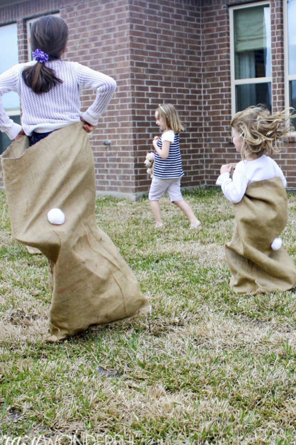 Bunny Hop Sack Race