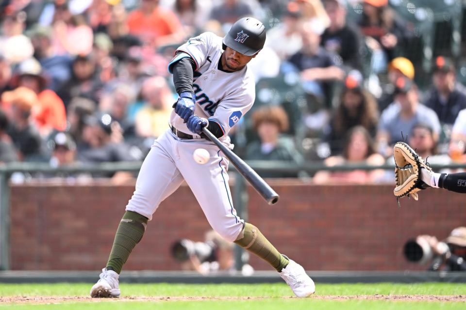 Jumbo Shrimp prospect Xavier Edwards, who received a brief call-up to the Miami Marlins in May, is batting .538 for Jacksonville in July.