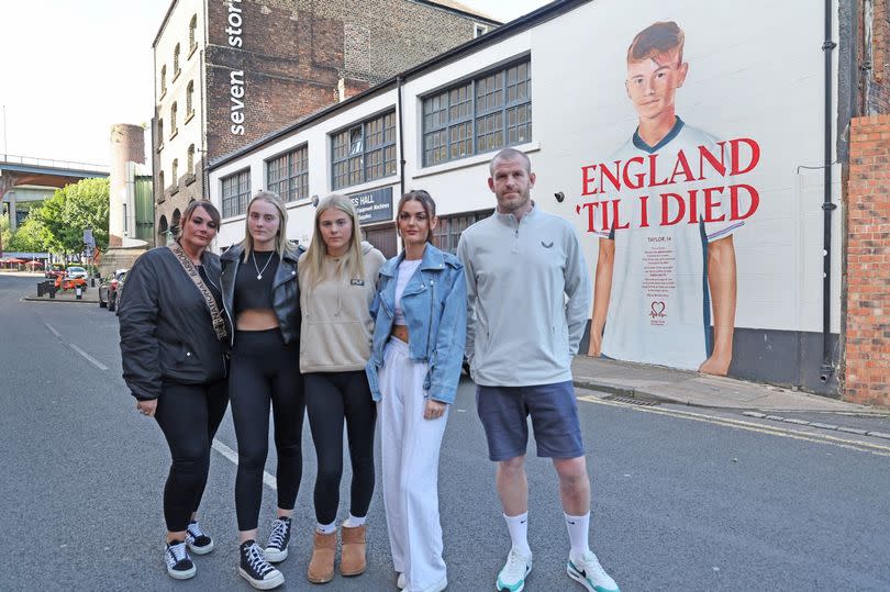 L-R: Elaine (mum), Louis, Megan, Jess and dad, Lee