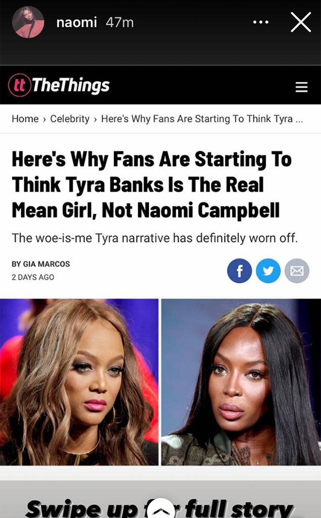 Naomi Campbell, Tyra Banks