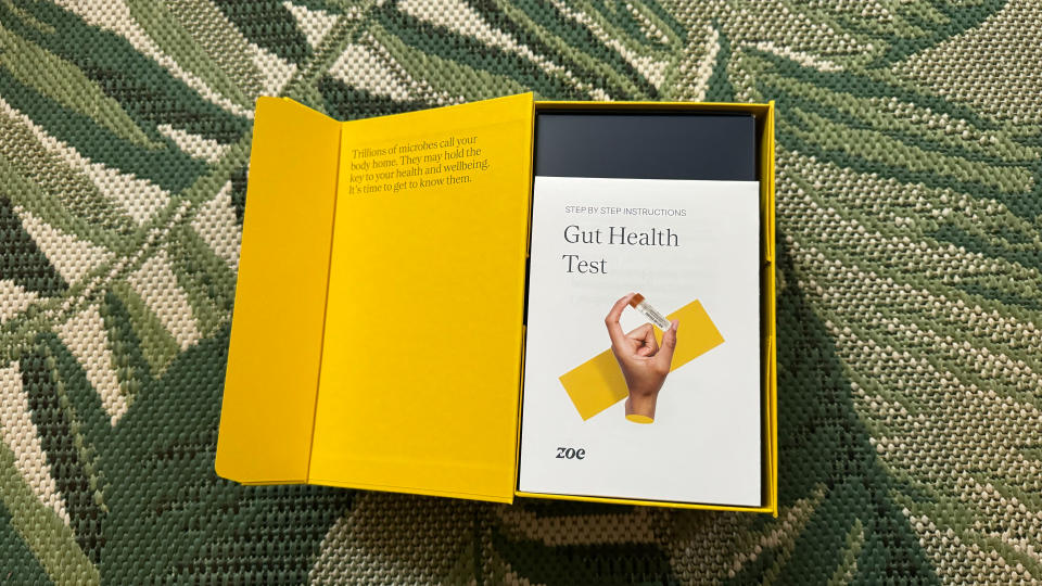 Zoe's gut health kit kits, boxed