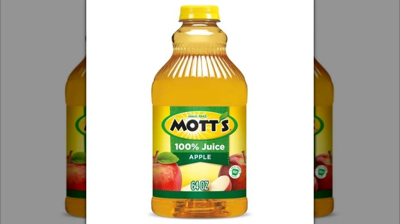 Mott's apple juice box and bottle