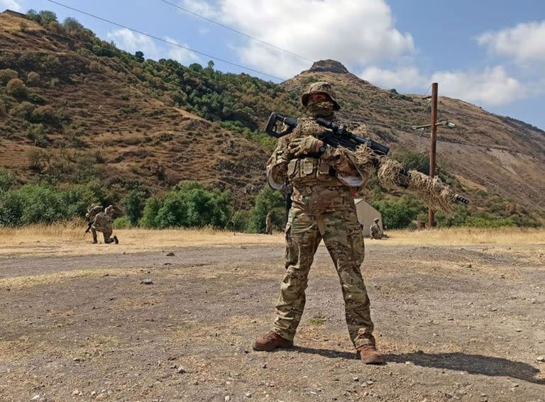 Militares de Azerbaiyán en Lachín, Nagorno Karabaj