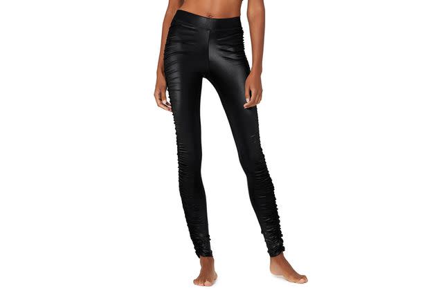 ALO Yoga Moto Legging High Rise Womens S Black Mesh $118 7/8