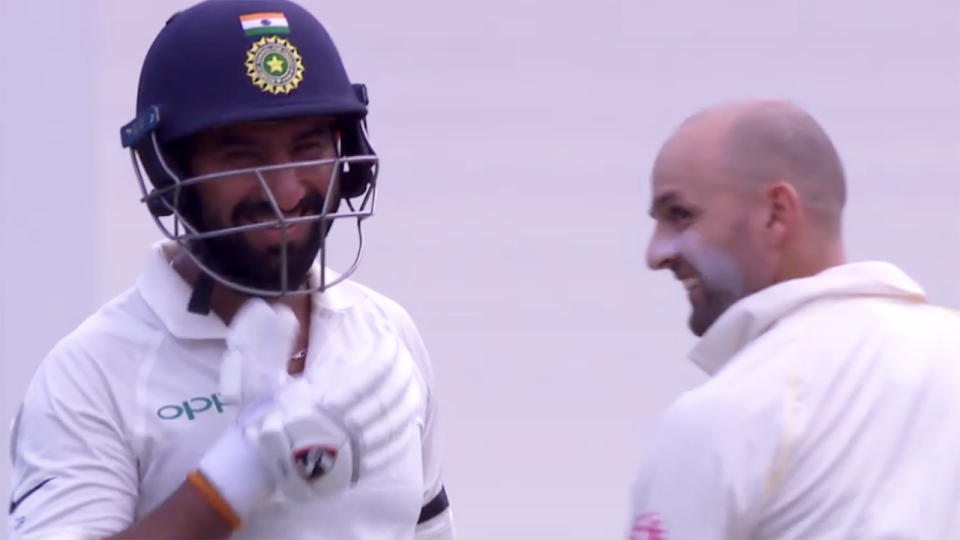 Pujara appreciated the joke. Image: Fox Sports