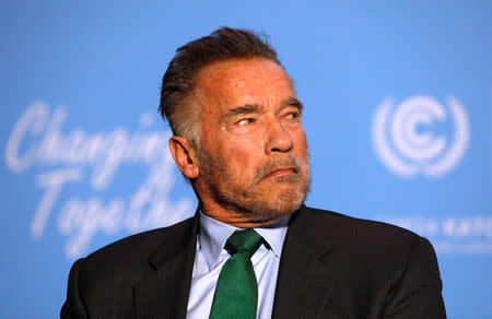 Actor Arnold Schwarzenegger attends the COP24 UN Climate Change Conference 2018 in Katowice, Poland, December 3, 2018