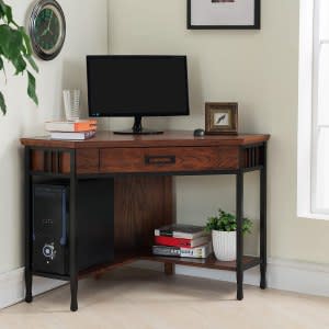 Leick Home Iron Craft Corner Computer/Writing Desk