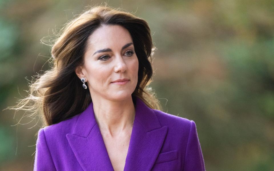 Catherine, Princess of Wales arrives to attend the Shaping Us National Symposium at London's Design Museum on November 15, 2023