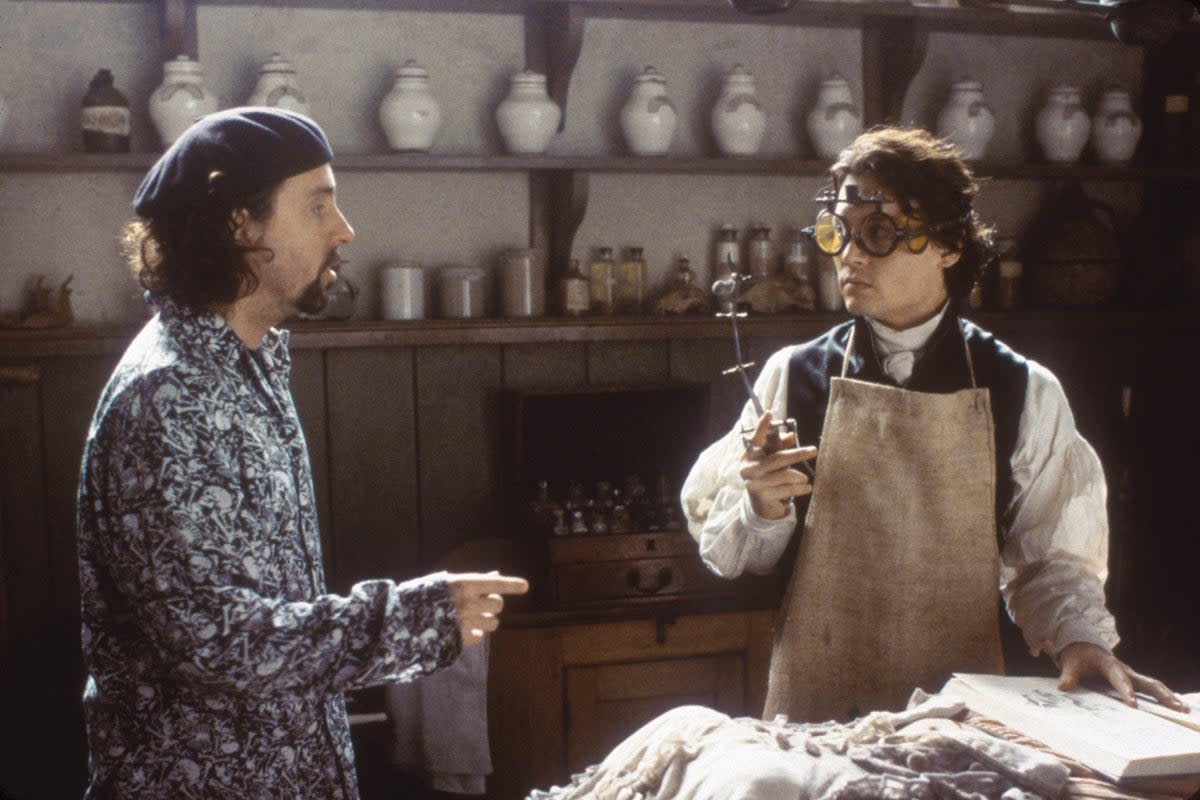 Long-time friends: Burton directs Johnny Depp on the set of 1999’s ‘Sleepy Hollow’ (Shutterstock)
