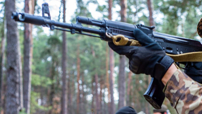 Training of Ukrainian volunteer fighters - archive shot